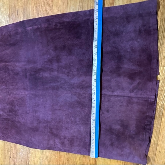 Brandon Thomas Suede leather skirt size 14 (f6 - Picture 7 of 14